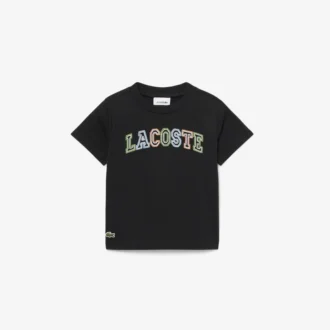 T-shirt de algodão bordada