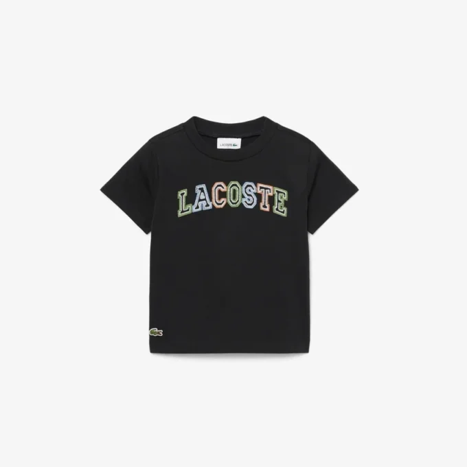 T-shirt de algodão bordada