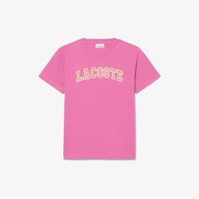T-shirt de algodão bordada