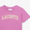 T-shirt de algodão bordada