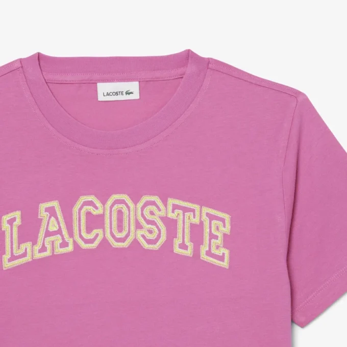T-shirt de algodão bordada