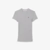 T-shirt de algodão canelado com corte justo para mulher