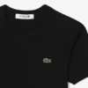 T-shirt de algodão canelado com corte justo para mulher