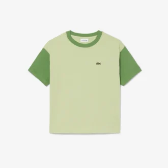 T-shirt de algodão com acabamentos contrastantes