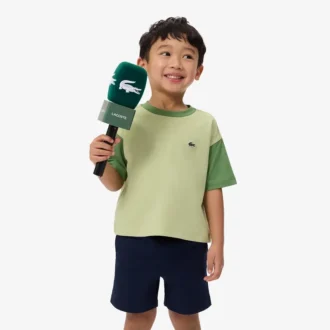 T-shirt de algodão com acabamentos contrastantes