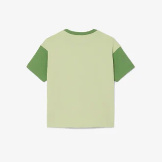 T-shirt de algodão com acabamentos contrastantes