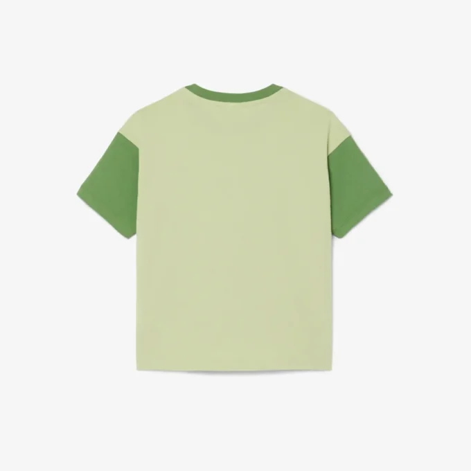 T-shirt de algodão com acabamentos contrastantes