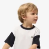 T-shirt de algodão com acabamentos contrastantes