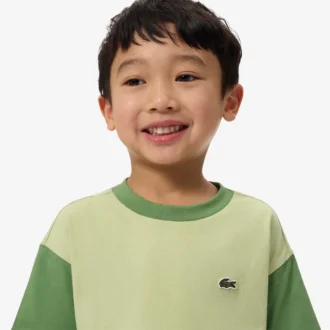 T-shirt de algodão com acabamentos contrastantes