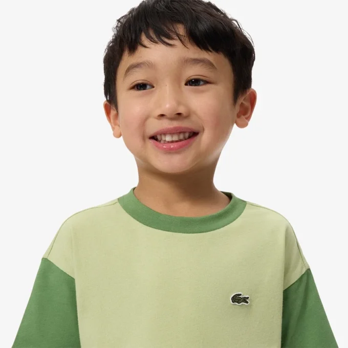 T-shirt de algodão com acabamentos contrastantes