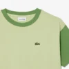 T-shirt de algodão com acabamentos contrastantes