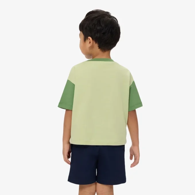 T-shirt de algodão com acabamentos contrastantes