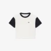 T-shirt de algodão com acabamentos contrastantes