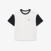 T-shirt de algodão com acabamentos contrastantes