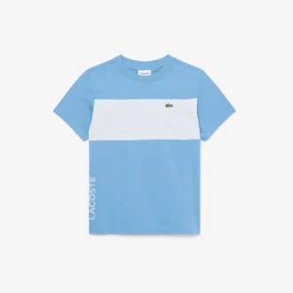 T-shirt de algodão com blocos de cor