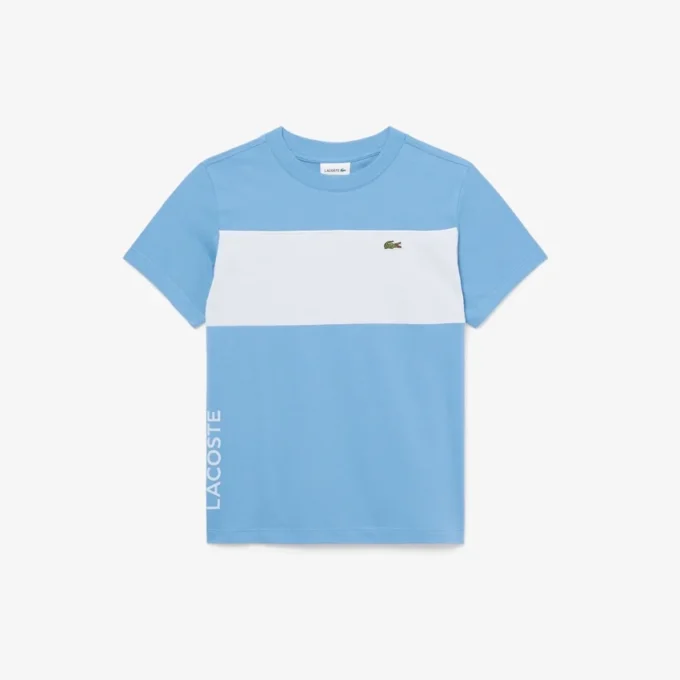 T-shirt de algodão com blocos de cor