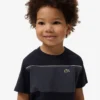 T-shirt de algodão com blocos de cor