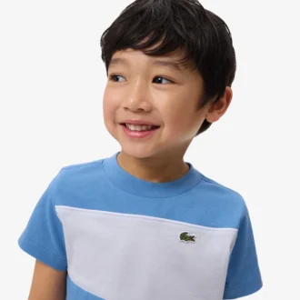 T-shirt de algodão com blocos de cor