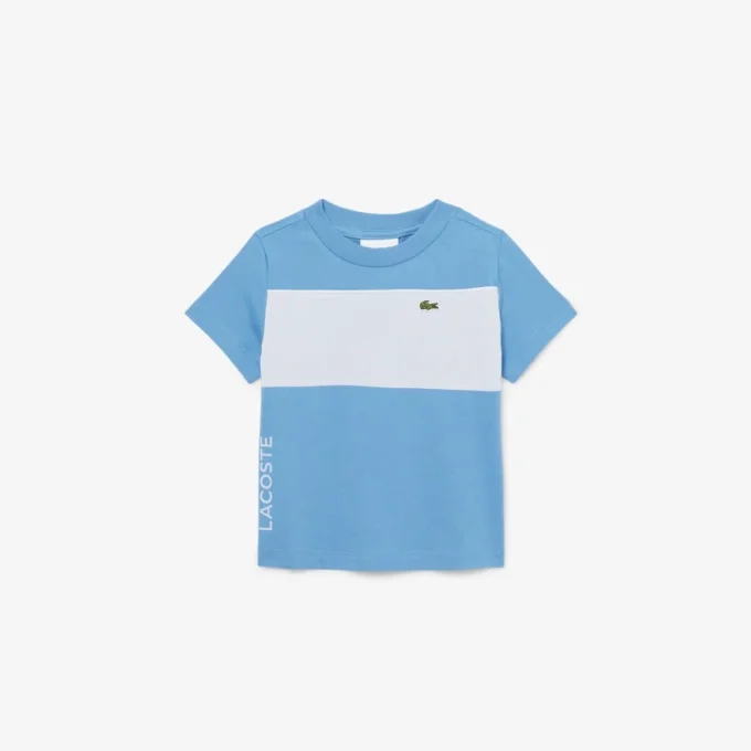 T-shirt de algodão com blocos de cor