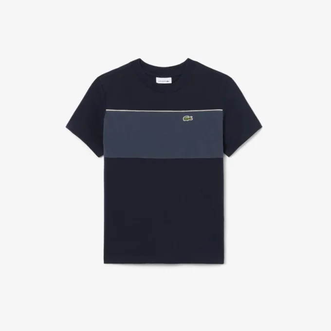 T-shirt de algodão com blocos de cor