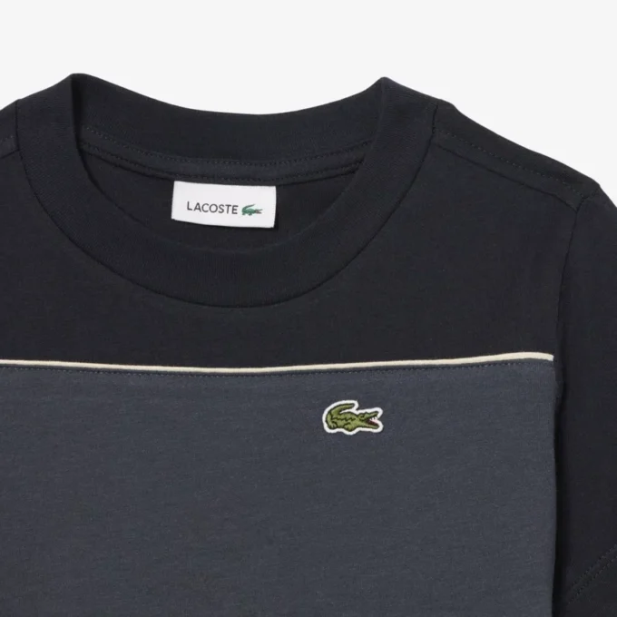 T-shirt de algodão com blocos de cor