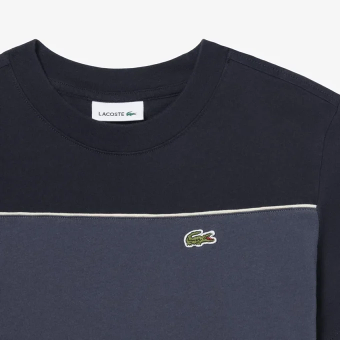 T-shirt de algodão com blocos de cor