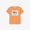 T-shirt de algodão com detalhe de emblema