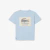 T-shirt de algodão com detalhe de emblema