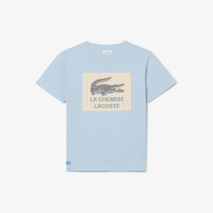 T-shirt de algodão com detalhe de emblema