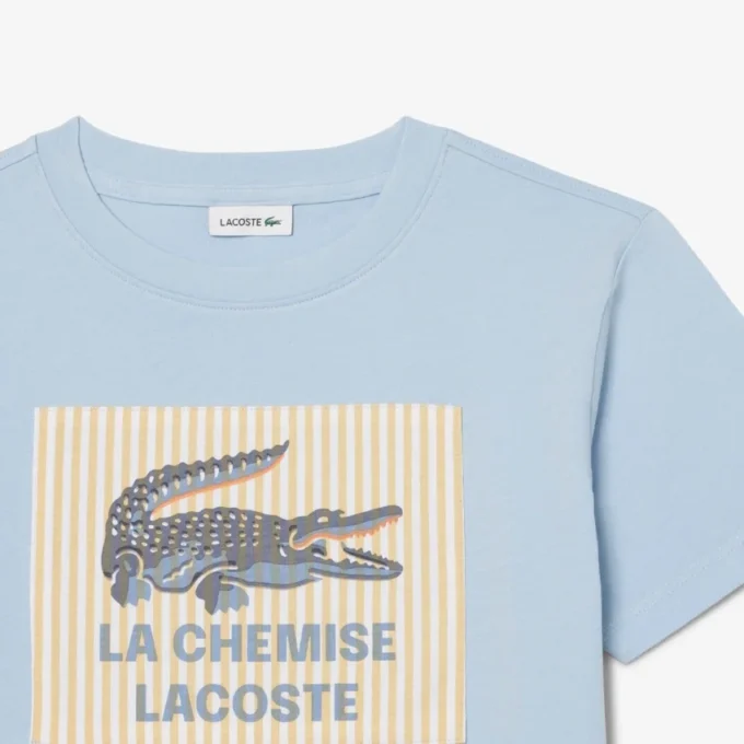 T-shirt de algodão com detalhe de emblema