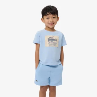 T-shirt de algodão com emblema