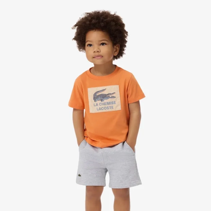 T-shirt de algodão com emblema