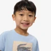 T-shirt de algodão com emblema