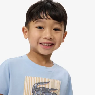 T-shirt de algodão com emblema