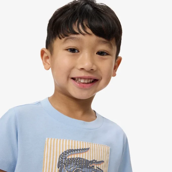T-shirt de algodão com emblema