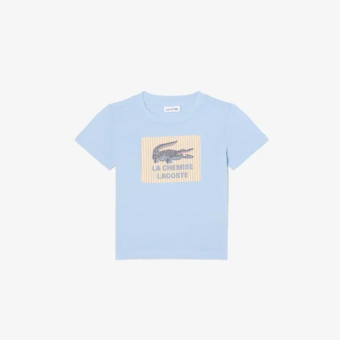 T-shirt de algodão com emblema