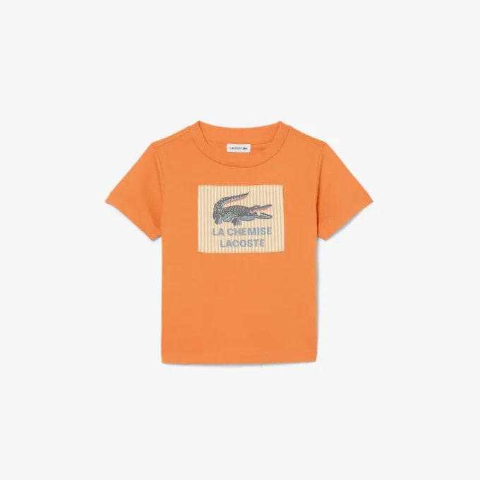 T-shirt de algodão com emblema