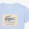 T-shirt de algodão com emblema