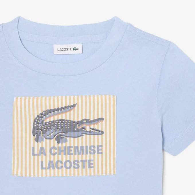T-shirt de algodão com emblema