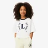 T-shirt de algodão com emblema contrastante