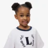 T-shirt de algodão com emblema contrastante