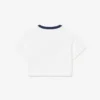 T-shirt de algodão com emblema contrastante