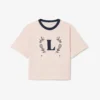 T-shirt de algodão com emblema contrastante