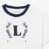 T-shirt de algodão com emblema contrastante