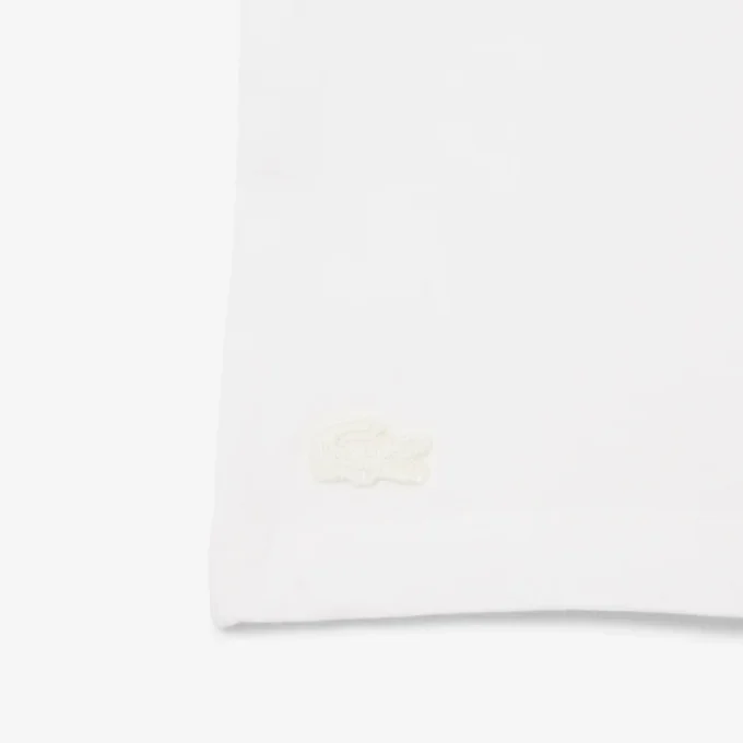 T-shirt de algodão com emblema contrastante