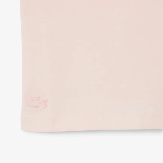 T-shirt de algodão com emblema contrastante