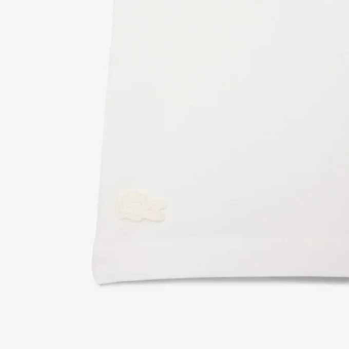 T-shirt de algodão com emblema contrastante
