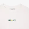T-shirt de algodão com estampado de bolas e corte oversized para mulher