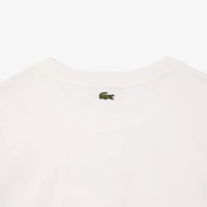 T-shirt de algodão com estampado de bolas e corte oversized para mulher