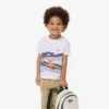 T-shirt de algodão com estampado de crocodilo
